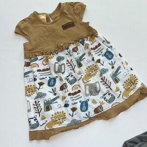 Hoolies Baby Girl Safari Cotton Dress Size 1-2